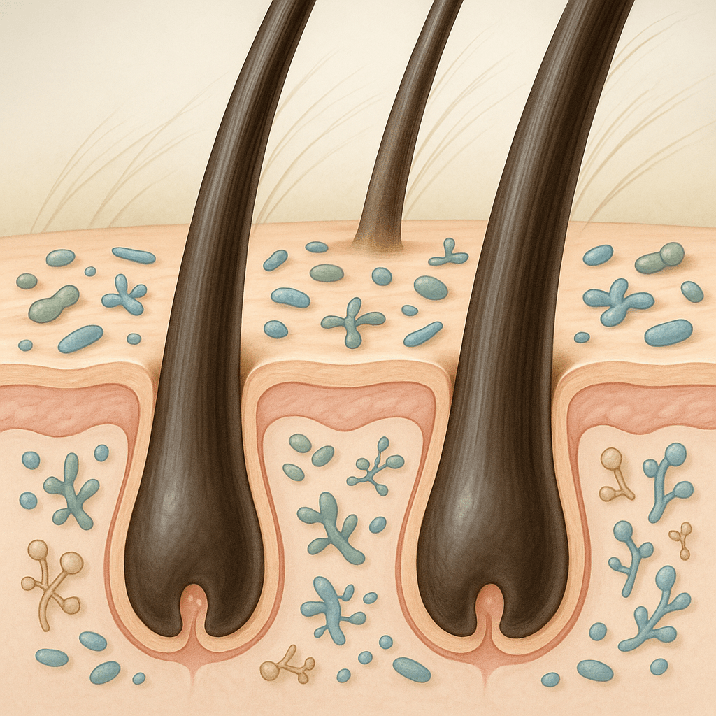 microbiota del cuero cabelludo