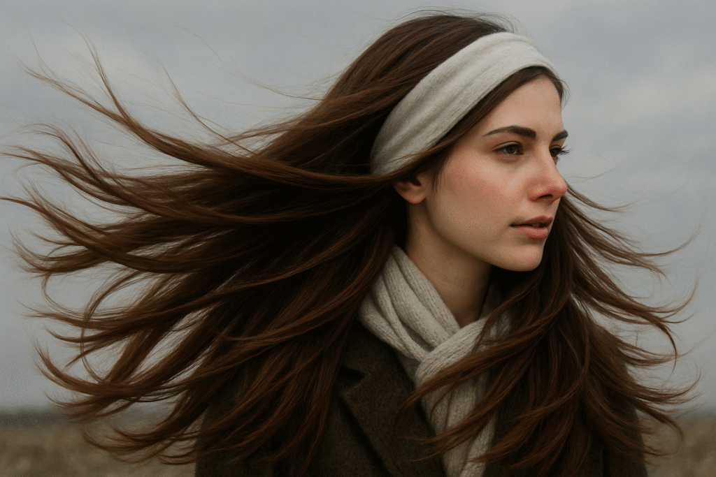 viento fuerte cabello