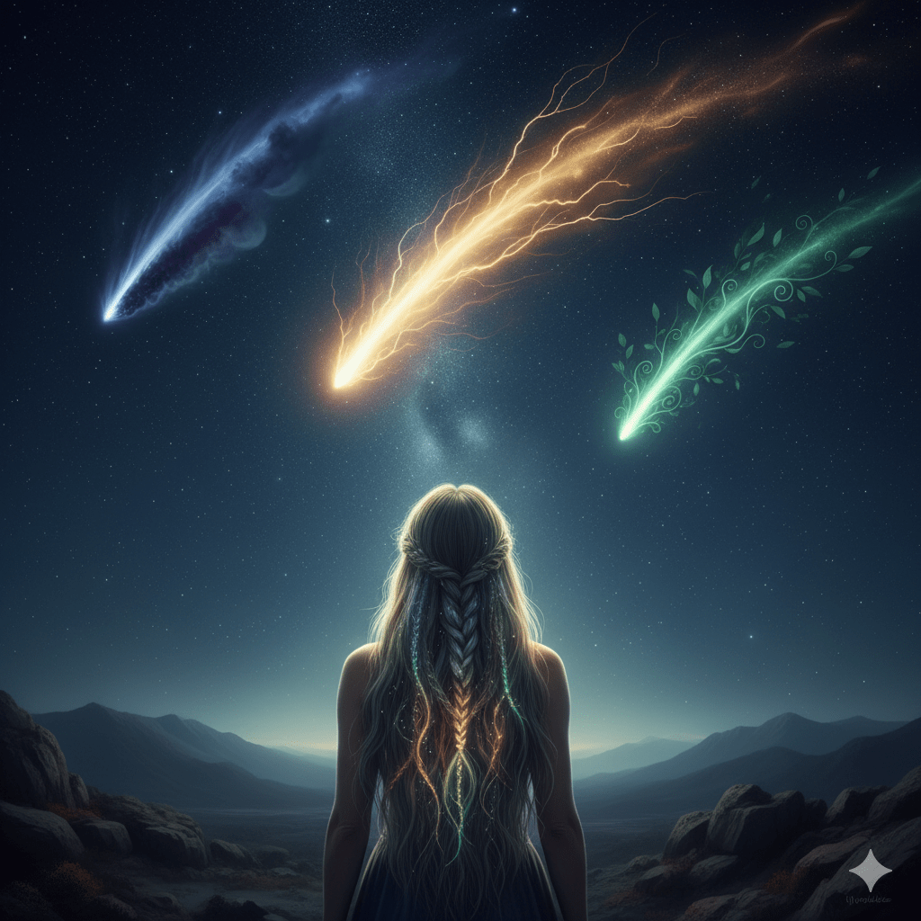 Tres cometas cabello