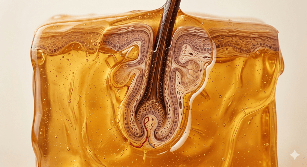 miel folículo piloso